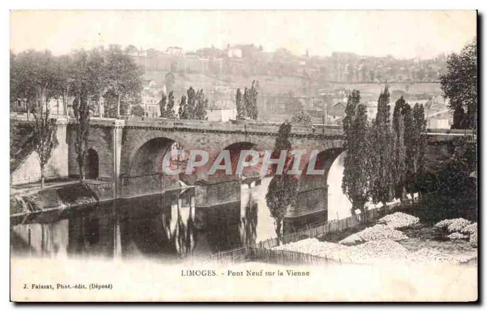 Limoges - Nieuwe brug over de Vienne — J. Faissat, Fot.-edit. (Deposito) - Voorkant
