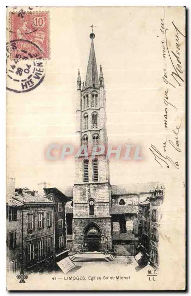 Limoges — Igreja de São Miguel — M.T. I.L. - Frente