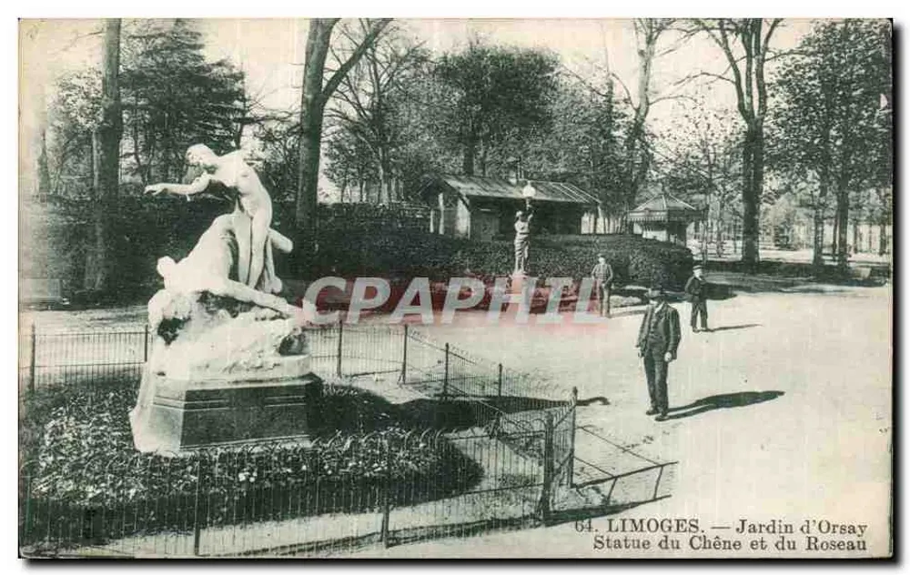 Limoges — Jardin d'Orsay — Statue des Eichbaums und des Rohrs - Vorderseite