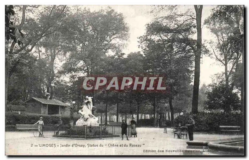 Limoges - Jardin d'Orsay - Statue des "Eichen und Schilfs" - Vorderseite