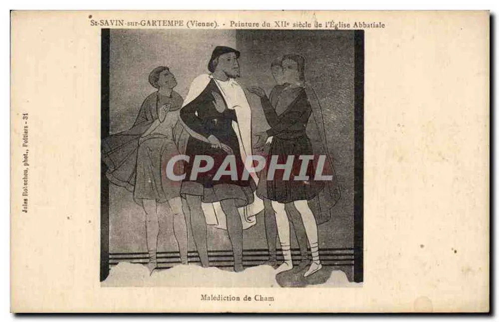 St-SAVIN-sur-GARTEMPE (Isère) — 12. Jahrhundert-Malerei der Abteikirche — Verlag Jules Roche, Folliers - 34 - Vorderseite