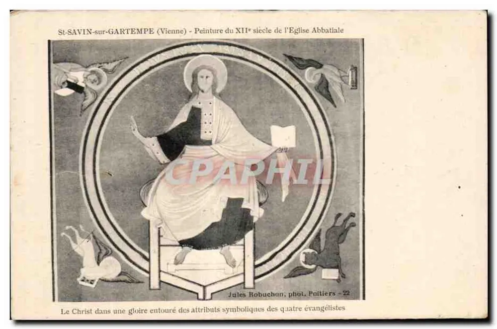 St-SAVIN-sur-GARTEMPE — 12. Jahrhundert-Malerei der Abteikirche — Jules Robuchon, phot. Paitiers - 22 - Vorderseite