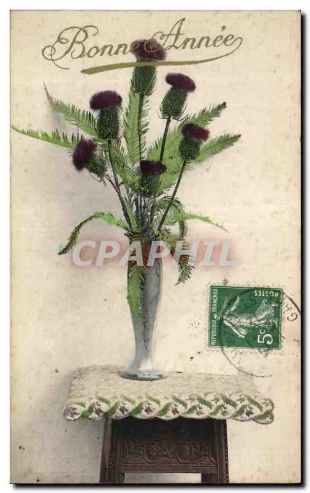 Thistle-Büschel — Frohe Neujahr — Französische Republik - Vorderseite