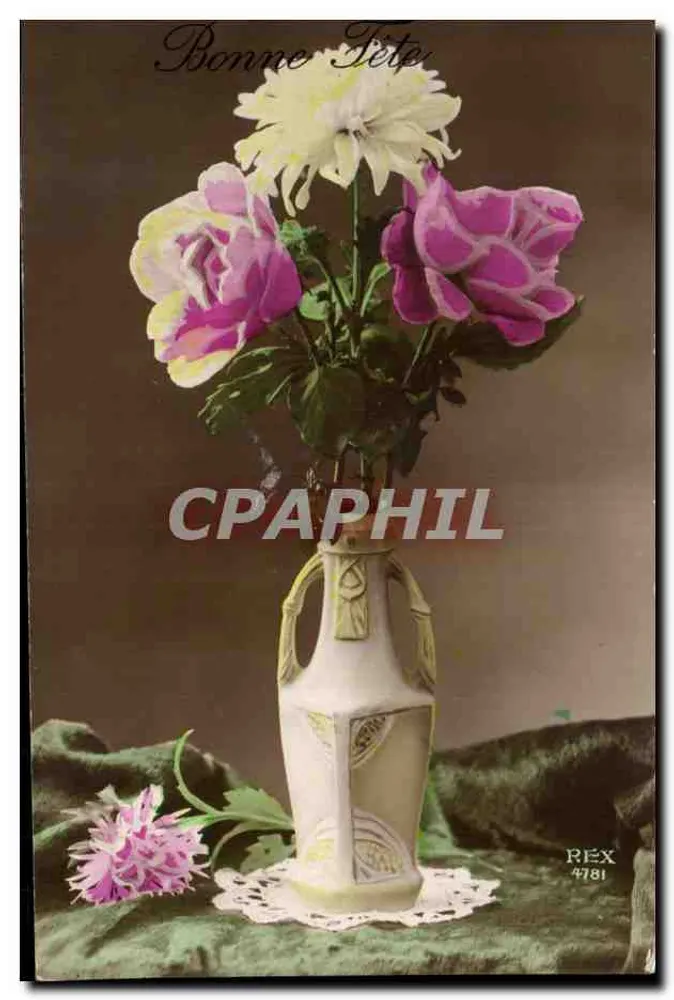 Bouquet de fleurs — 'Bonne Tête' — REX 4781 - Awers