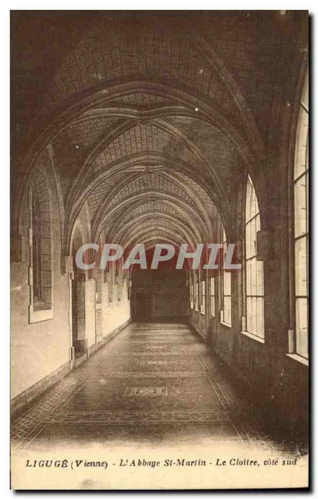 Ligugé (Vienne) - Abtei St-Martin - Der Cloister, südliche Seite - Vorderseite