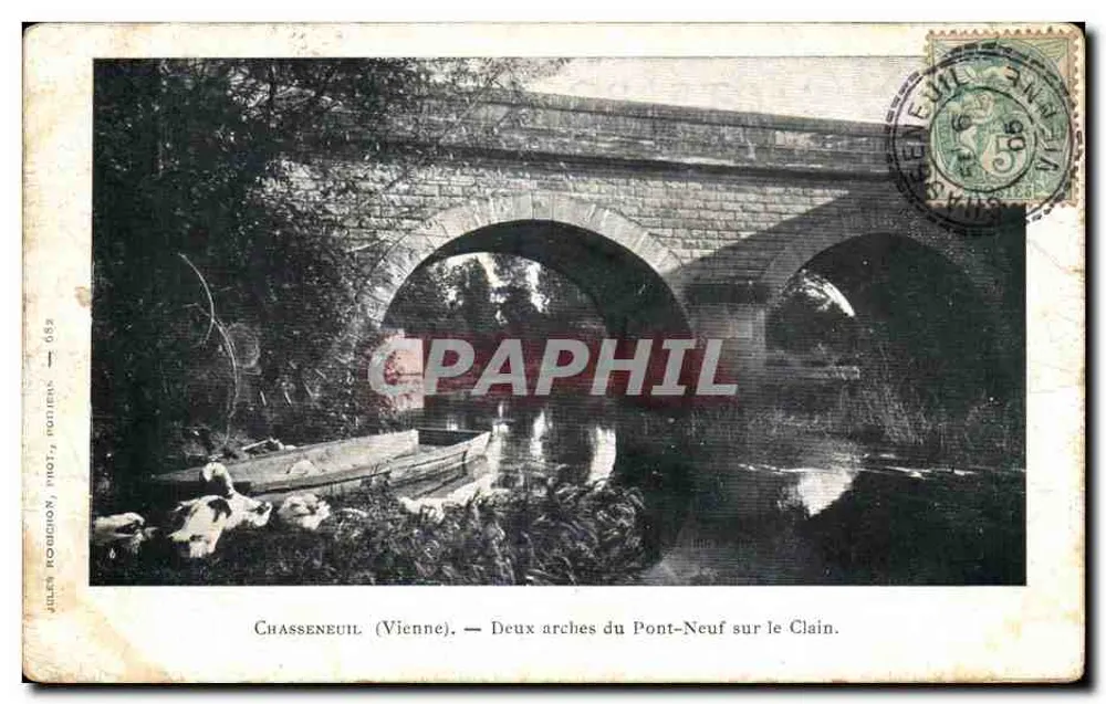 Chasseneuil (Vienne) — Zwei Bögen des Pont-Neuf über den Clain — Julien Robichon, Moit, Poitiers — n° 683 - Vorderseite