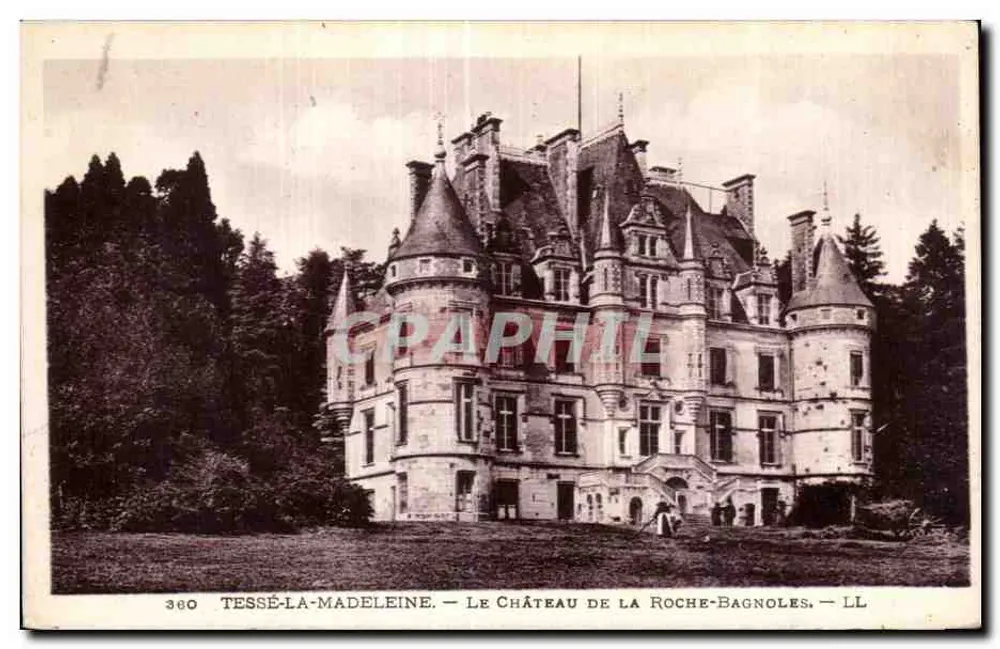 Tessé-la-Madeleine — Schloss La Roche-Bagnoles — LL - Vorderseite