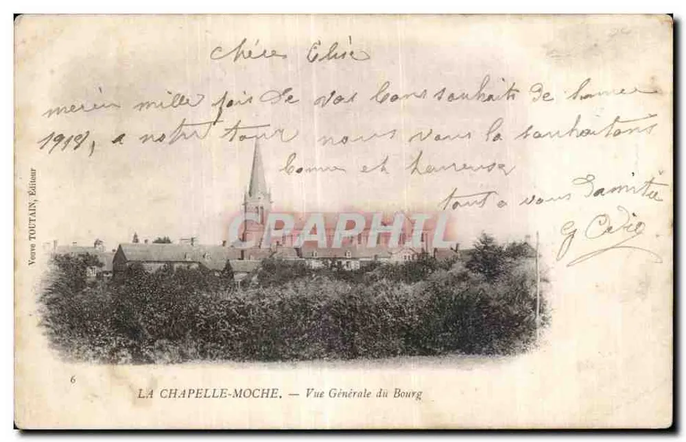 LA CHAPELLE-MOCHE — Allgemeiner Blick auf das Dorf — N°6 — Verlag: Verve TOULTAIN - Vorderseite
