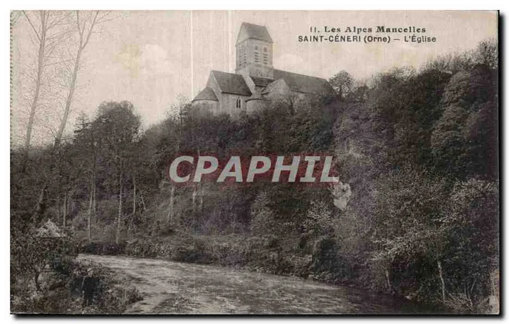 Saint-Céneri (Orne) — Die Kirche — Les Alpes Mancelles - Vorderseite