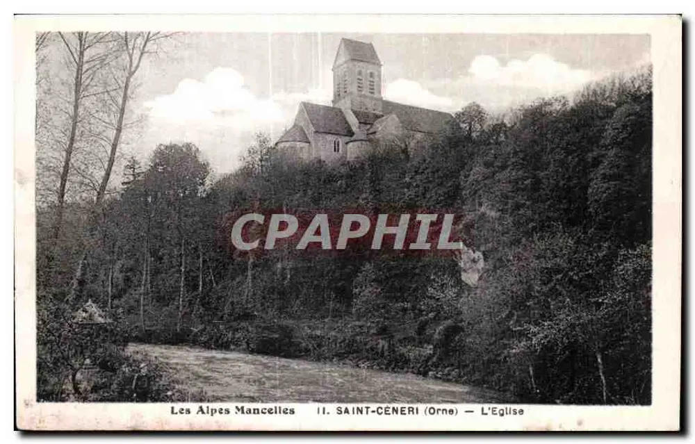 Saint-Céneri (Orne) — Die Kirche — Les Alpes Mancelles - Vorderseite