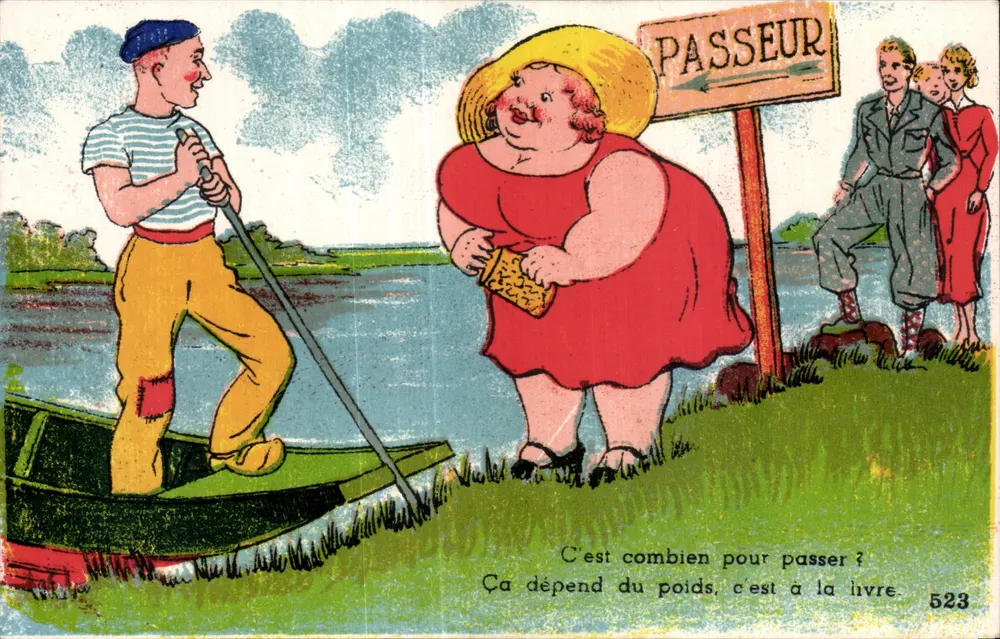 Płetwal — humorystyczna scena z pasażerami — Wydawnictwo Gaby, nr 523 - Awers