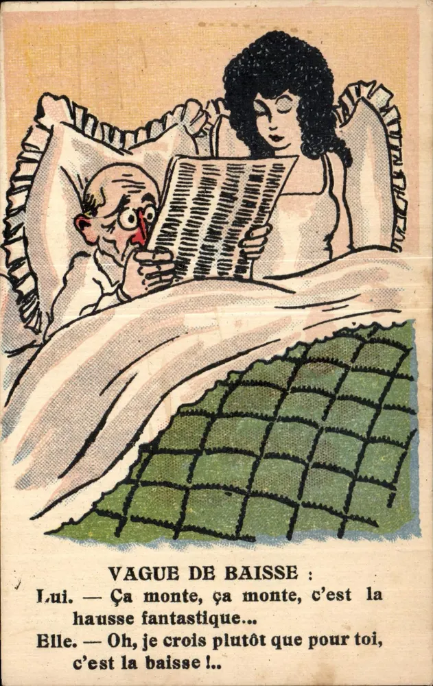 Kursverfall — Finanzhumor — Verlag G.P.A. Paris - Vorderseite