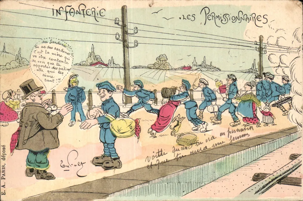 Infanterie — Die Urlauber — E.A. Paris, abgegeben - Vorderseite