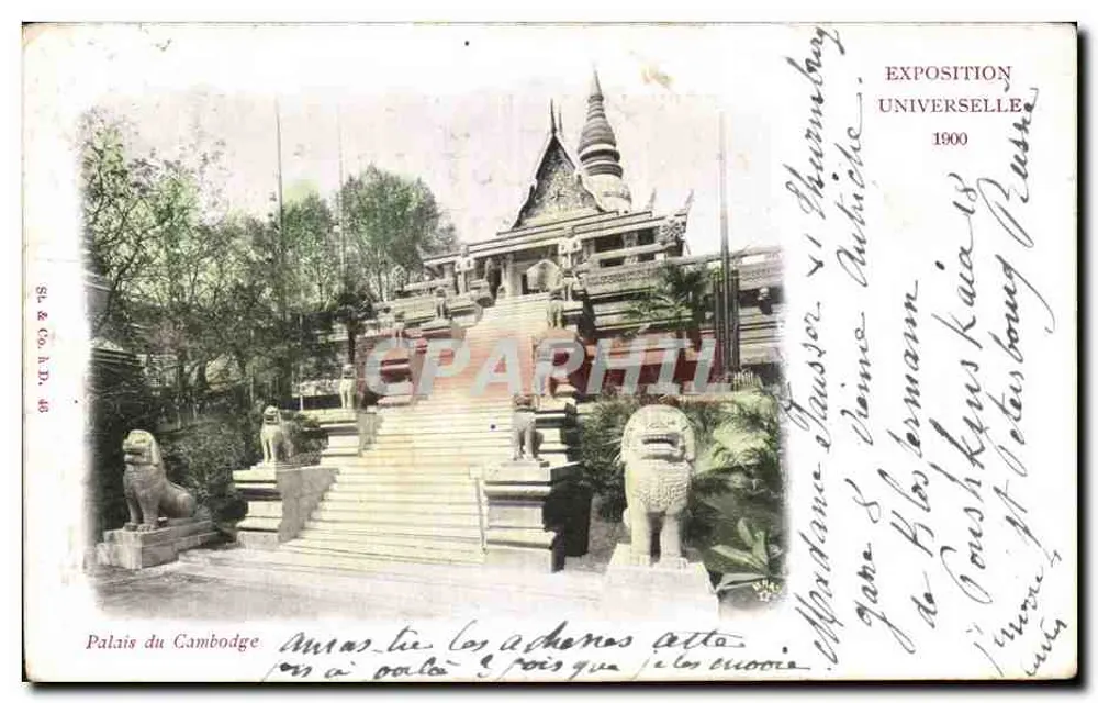 Palast von Kambodschas — Weltausstellung Paris 1900 — Verlag St. & Co. Nr. 48 - Vorderseite