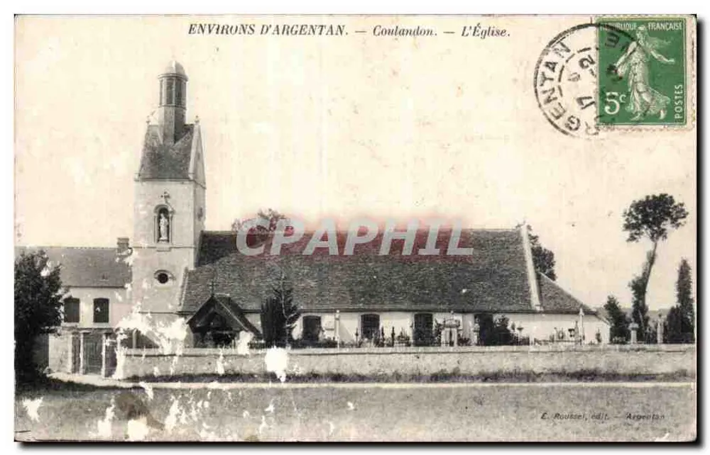 Coulandon — L'Église — E. Roussel, édit. Argentan - Anverso