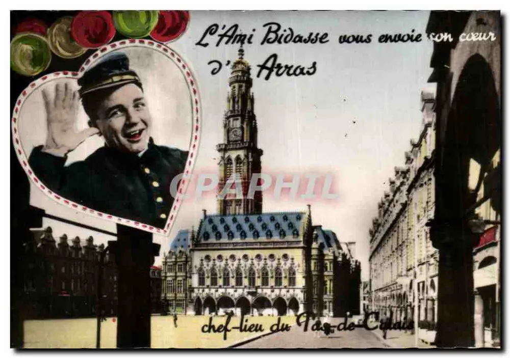 Arras — Hauptstadt des Pas-de-Calais — L'Ami Bidasse sendet Ihnen sein Herz - Vorderseite