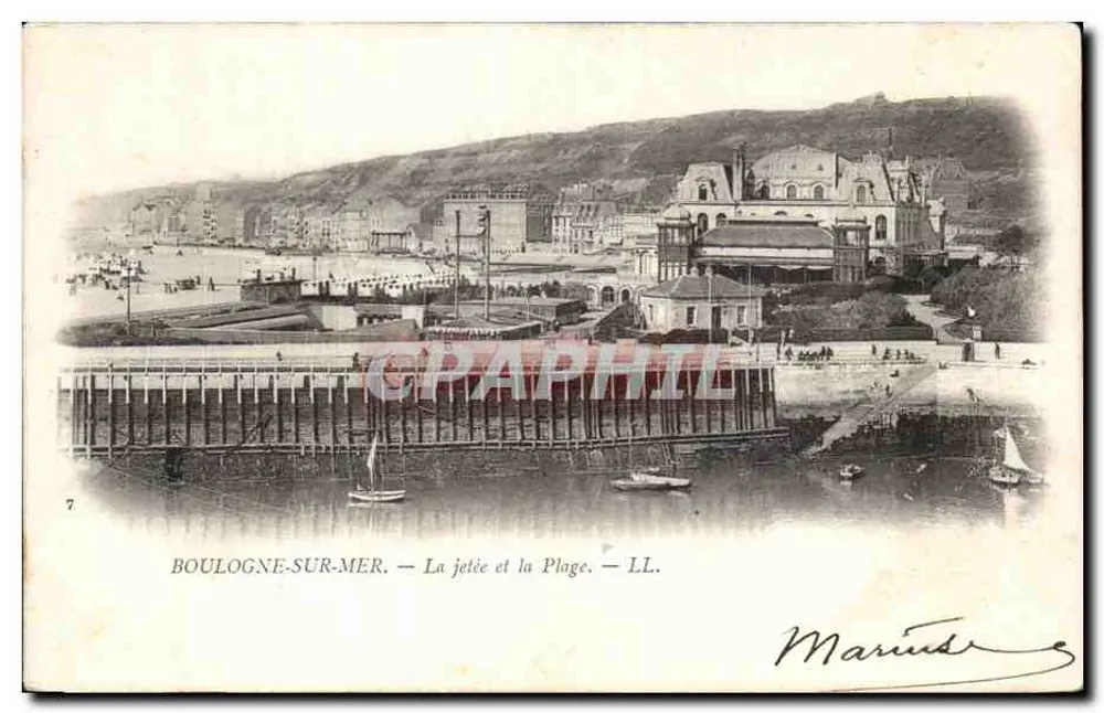 Boulogne-sur-Mer — Die Mole und der Strand — LL. - Vorderseite
