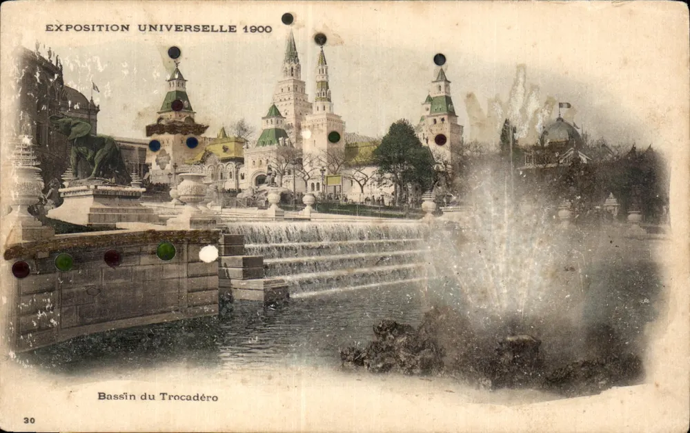 Bassin des Trocadéro — Weltausstellung 1900 — unbekannter Verleger, Nr. 30 - Vorderseite