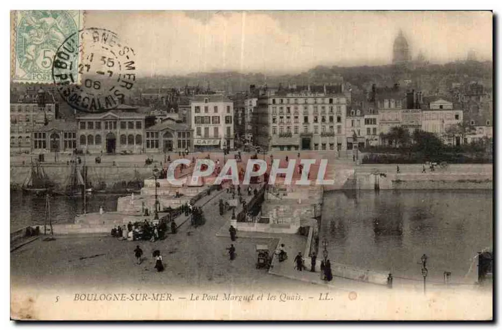 Boulogne-sur-Mer — Die Marguet-Brücke und die Uferpromenaden — LL. - Vorderseite