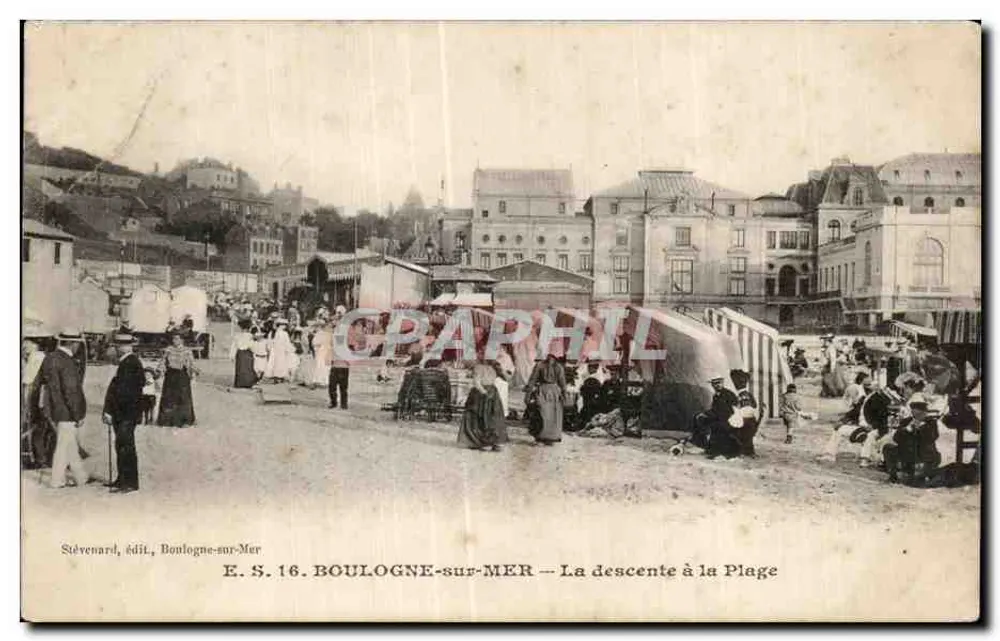 BOULOGNE-sur-MER — Abstieg zur Strandpromenade — Verlag Stévenard, n° S.16 - Vorderseite