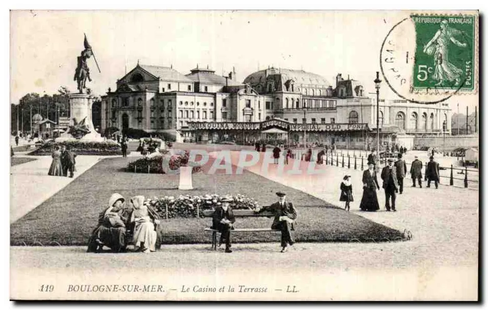 Boulogne-sur-Mer — Das Casino und die Terrasse — LL - Vorderseite