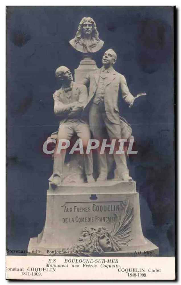 Denkmal für die Brüder Coquelin in Boulogne-sur-Mer — Stevenard, Verlag — N.D. Fot. - Vorderseite