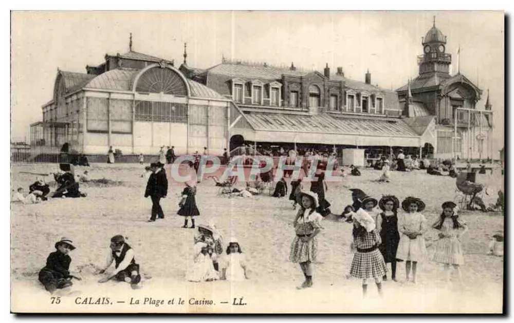 Calais — A Praia e o Cassino — LL. - Frente