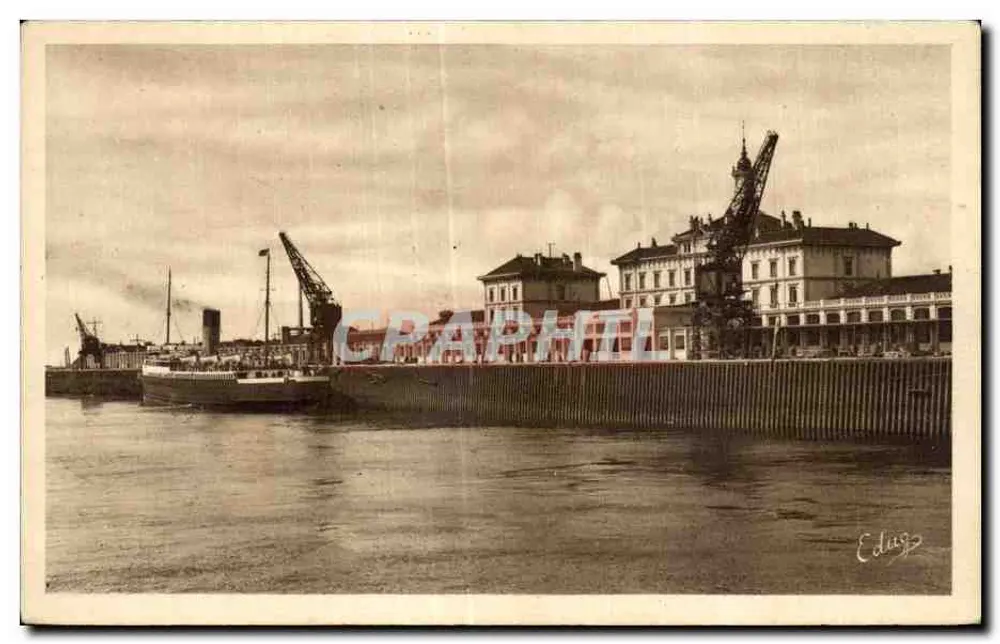 Hafen von Brest — Kai und Kräne — Verlag Edouard Edouard - Vorderseite