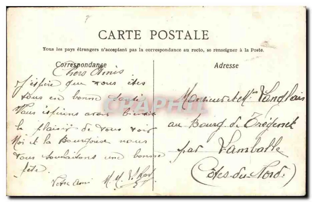 Arranjo de flores — Rosa, violeta e lavanda — J. Banning - Verso