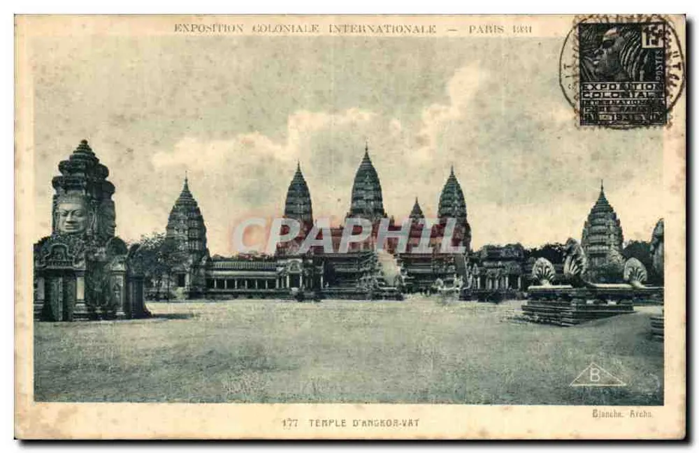 Tempel von Angkor Wat — Internationale Kolonialausstellung — Paris 1900 — Blanche, Reicho, n°177 - Vorderseite