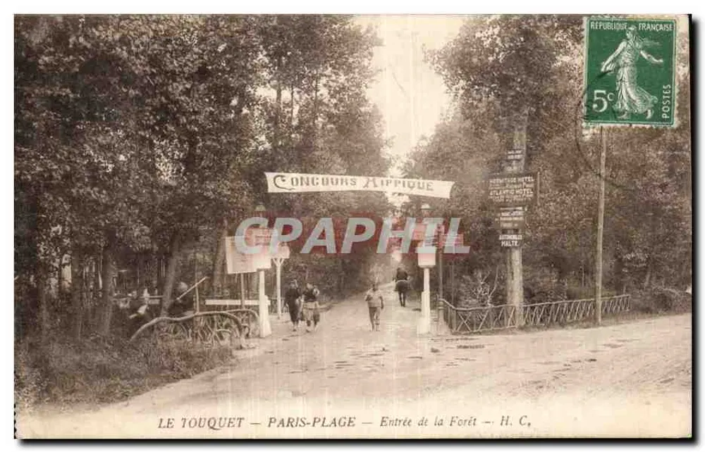 Le Touquet – Paris-Plage – Eingang in den Wald – H. C. - Vorderseite