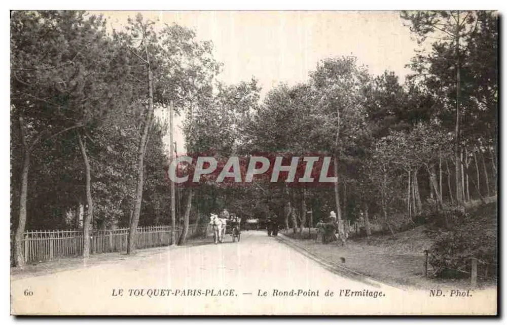Le Touquet-Paris-Plage — Der Kreisverkehr des Hermitages — ND. Phot. - Vorderseite
