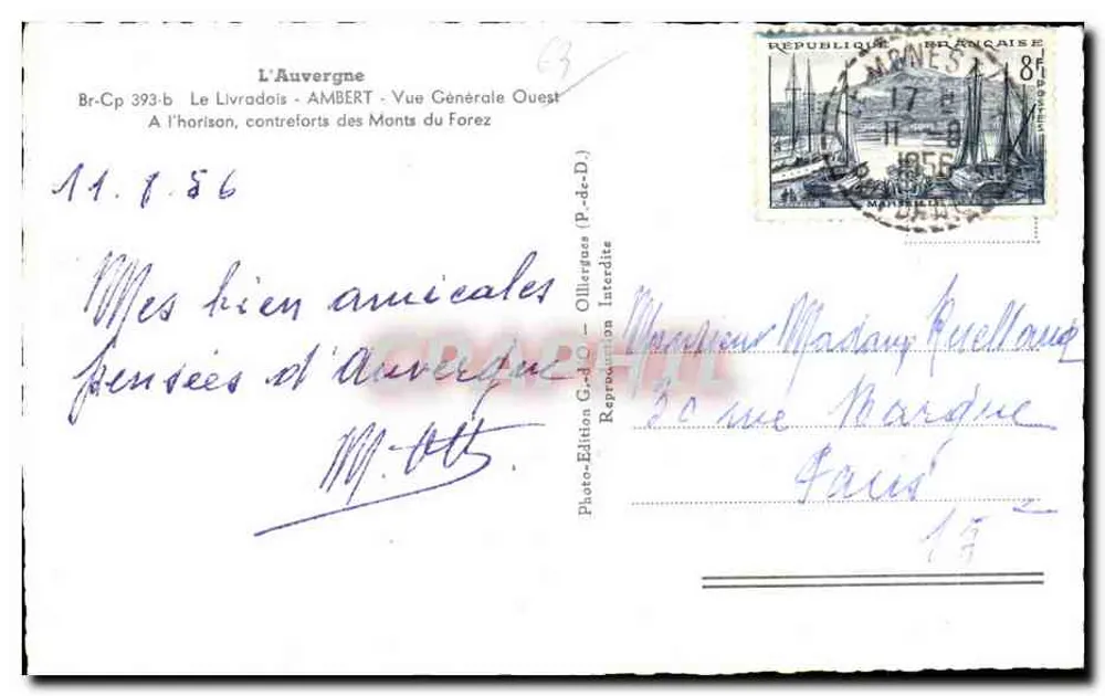 Ambert — Allgemeiner Blick nach Westen — Ausgabe G.d.O. - Rückseite