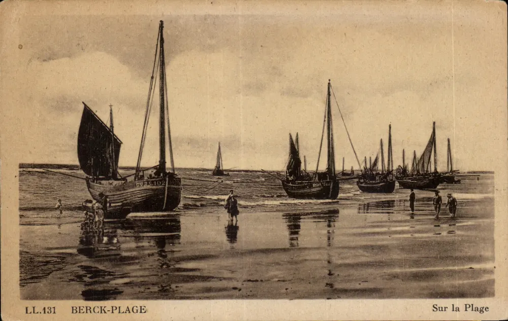 Berck-Plage — Na Praia — LL.131 — Cie des Arts Photographiques - Frente