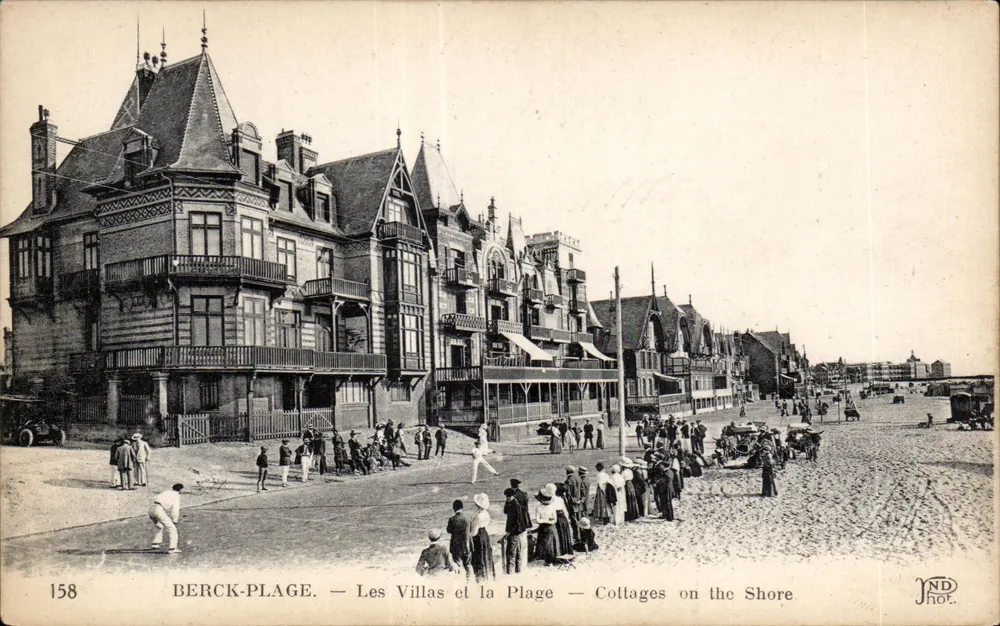 Berck-Plage — Die Villas und der Strand — Cottages on the Shore — JND hot. n°158 - Vorderseite