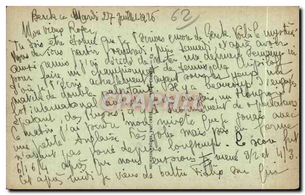Berck-Plage — Die Villas und der Strand — Cottages on the Shore — JND hot. n°158 - Rückseite
