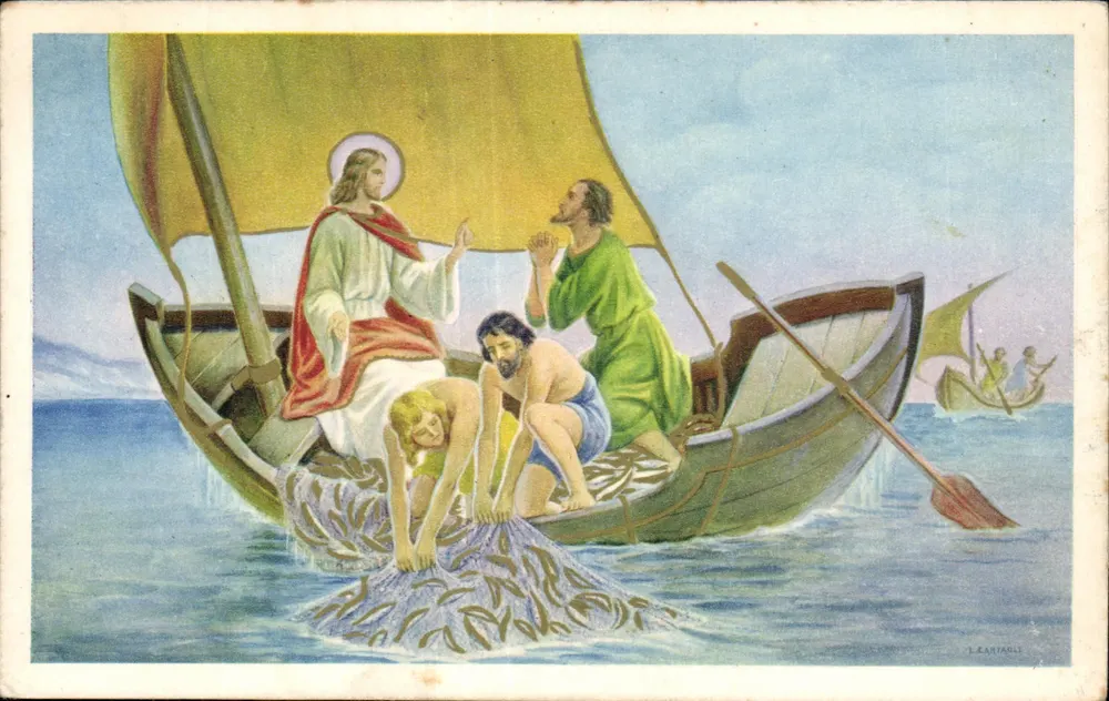 मजबूत पकड़ — एक धार्मिक दृश्य — एल. कार्टेरिस - आगे