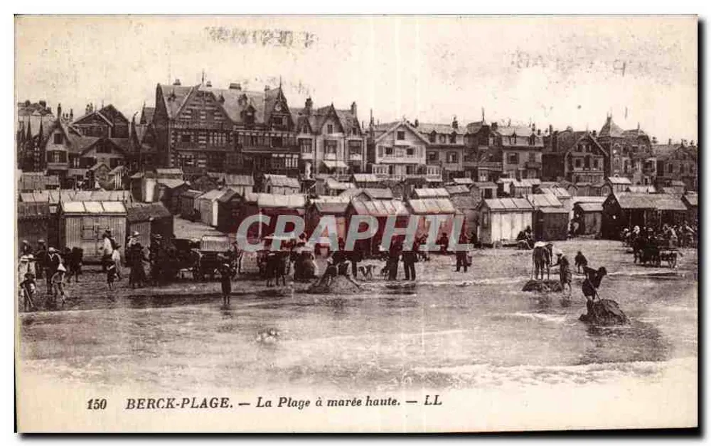 Berck-Plage — A Praia com Maré Alta — LL - Frente