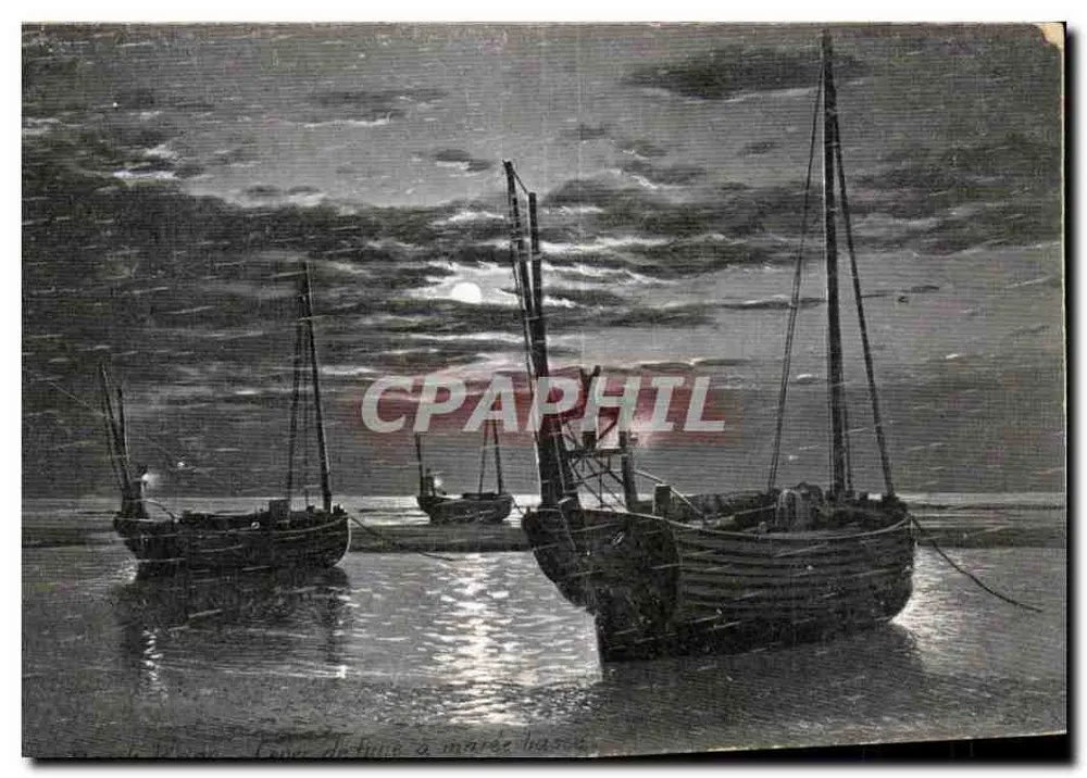 Cena noturna com maré baixa — Costa da Opala - Frente