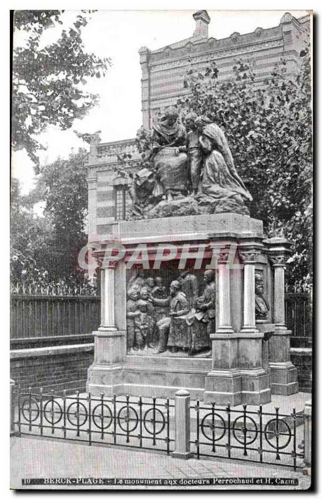 Berck-Plage — Denkmal für die Ärzte Perrochaud und H. Cazin - Vorderseite