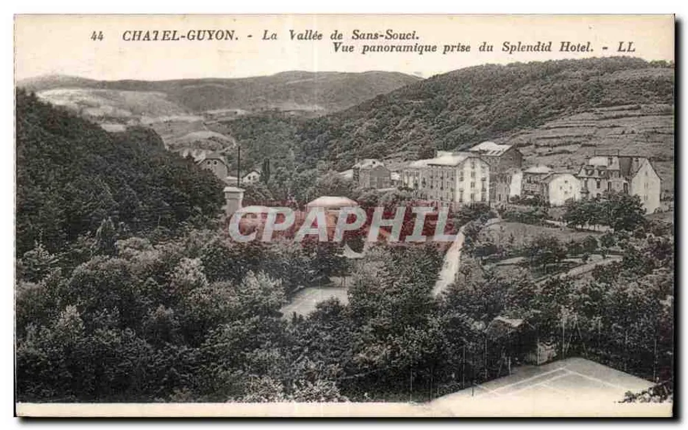 Châtel-Guyon - Die Schlucht Sans-Souci - Panoramablick vom Splendid Hotel - LL - Vorderseite