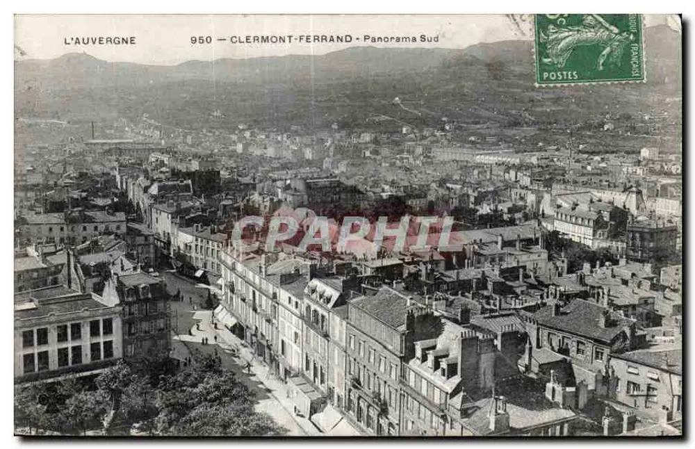 Clermont-Ferrand — Panorama Sul — L'Auvergne 950 - Frente