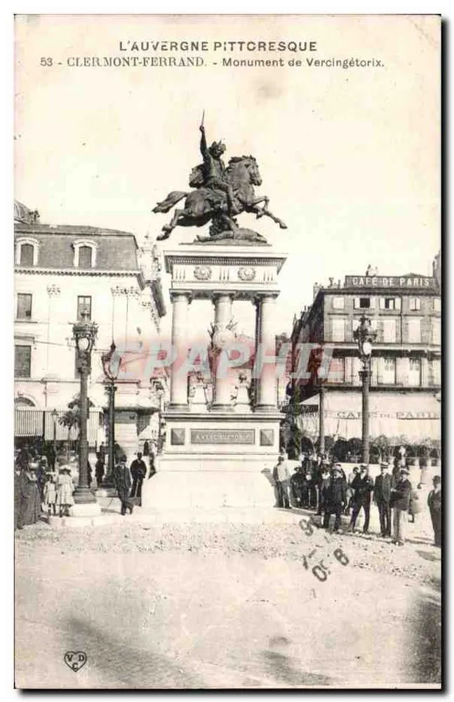 Clermont-Ferrand — Monumento de Vercingétorix — A Auvergne Pittcresque - Frente