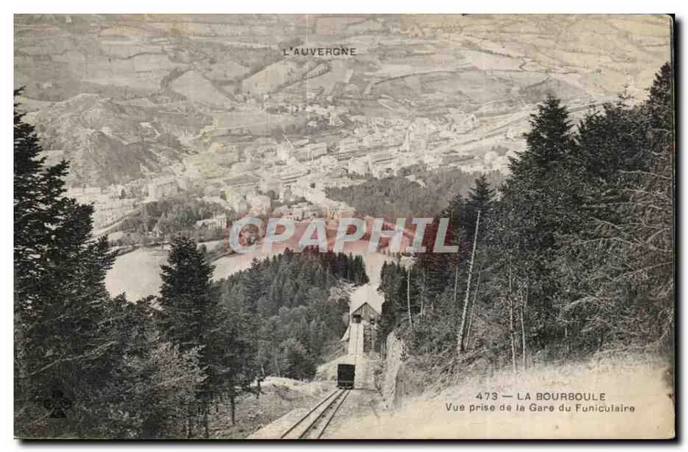 La Bourboule — Aussicht vom Funicularbahnhof — Auvergne - Vorderseite
