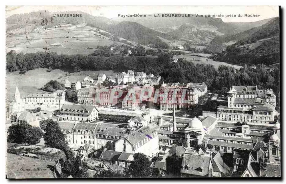 La Bourboule — Algemene uitzicht genomen vanaf de Rocher — Puy-de-Dôme — Guiraud, uitgever - Voorkant