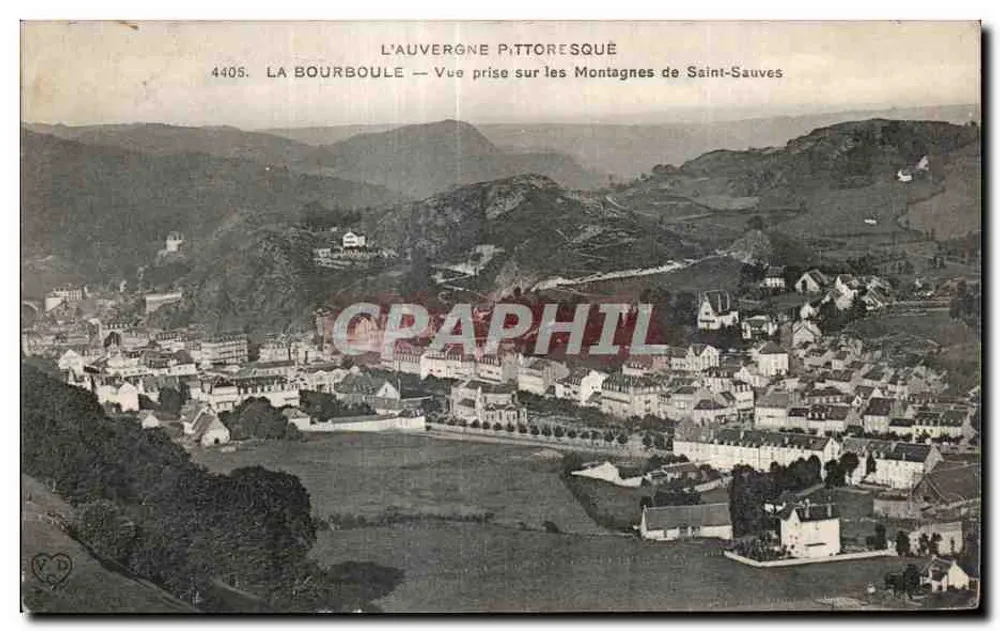 La Bourboule — Ansicht aus den Bergen von Saint-Sauves — L'Auvergne Pittoresque, n° 4405 - Vorderseite