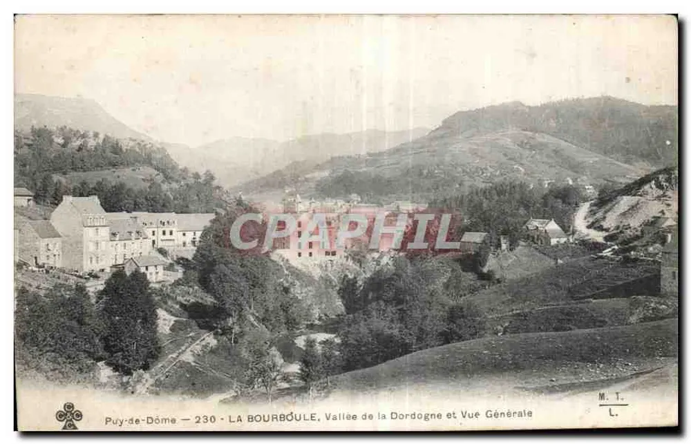 La Bourboule — Tal der Dordogne und Allgemeiner Blick — Puy-de-Dôme — 230 — M. T. L. - Vorderseite
