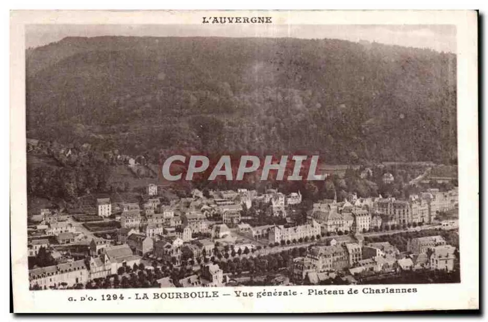 La Bourboule — Allgemeine Ansicht. Plateau de Chariannes — G. d'O. 1294 - Vorderseite