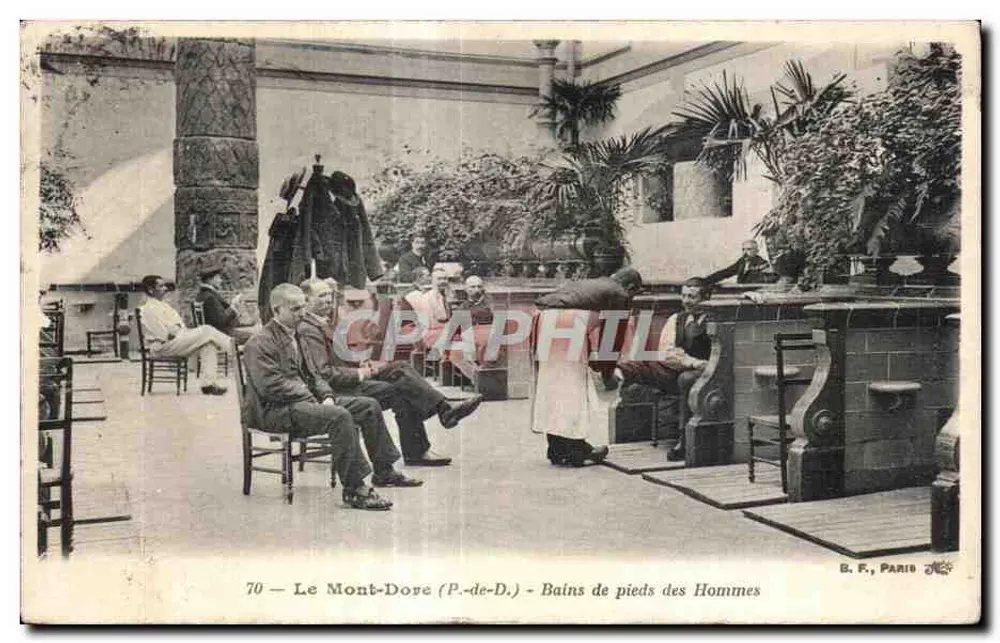 Mont-Dore (P.-de-D.) — Fußbäder für Männer — B. F., Paris - Vorderseite