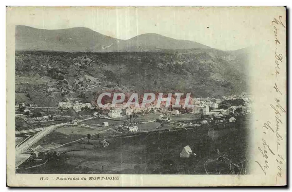 Panorama do MONT-DORÉ — H.G. — datado por volta de 1902 - Frente